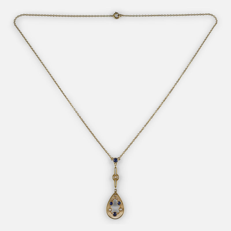 a birds eye view of the pendant necklace