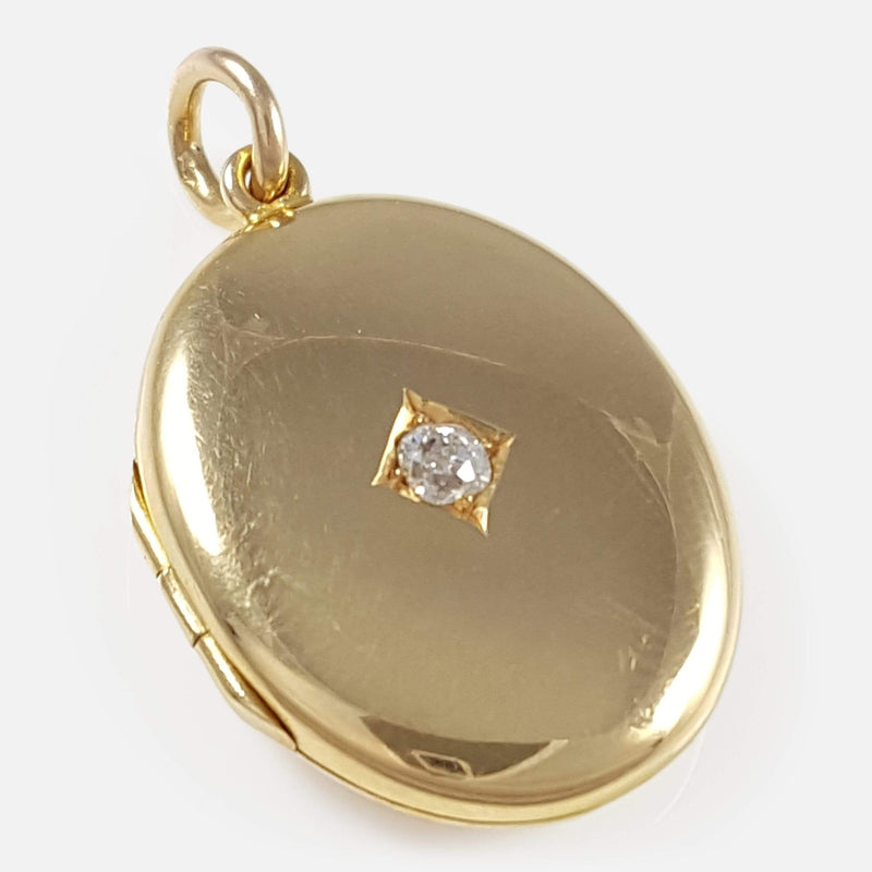 the locket viewed from the front at a slight angle
