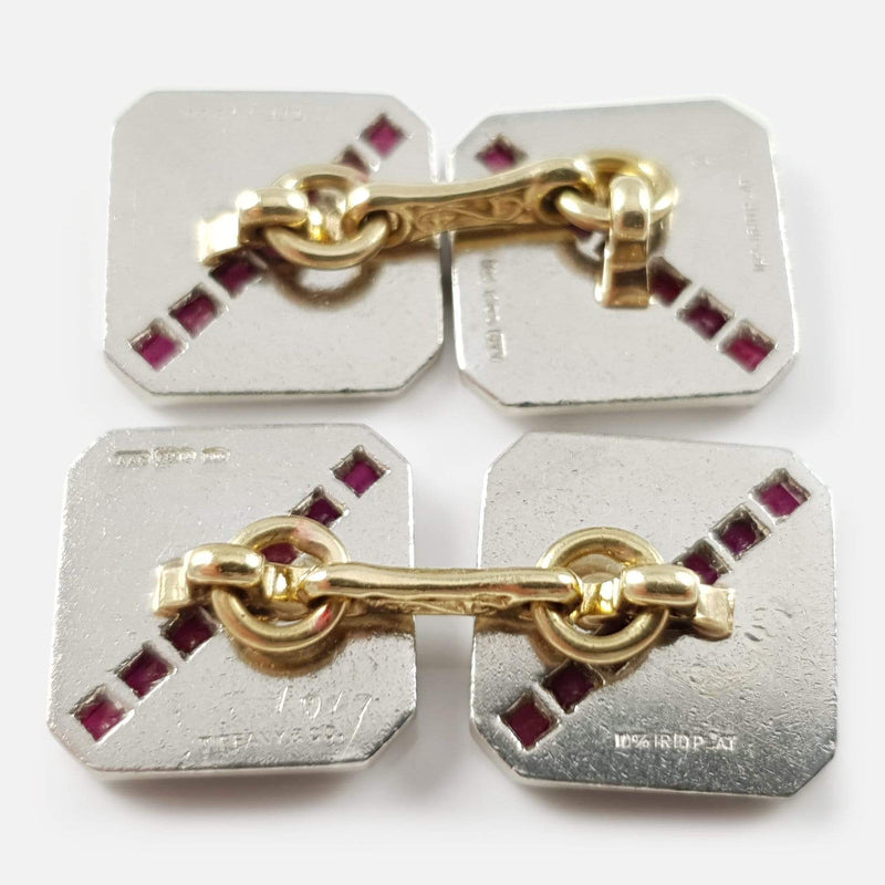 a view of the back of the cufflinks