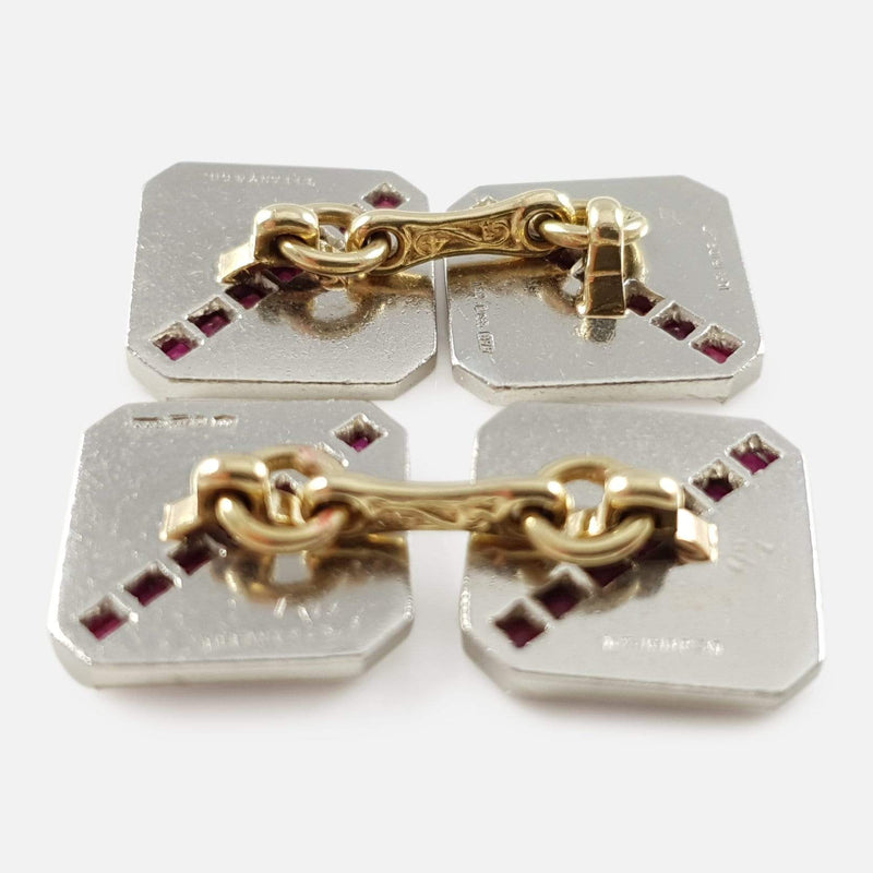 a view of the back of the cufflinks