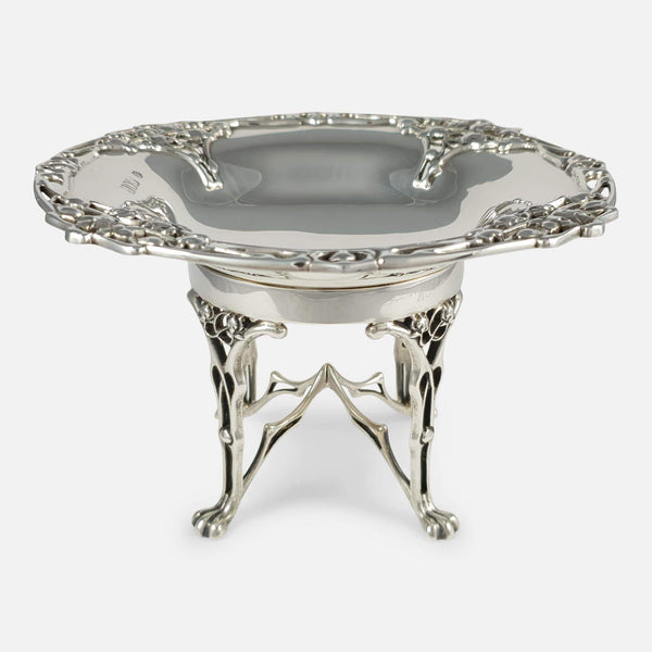 William Hutton & Sons Silver Tazza viewed from the front