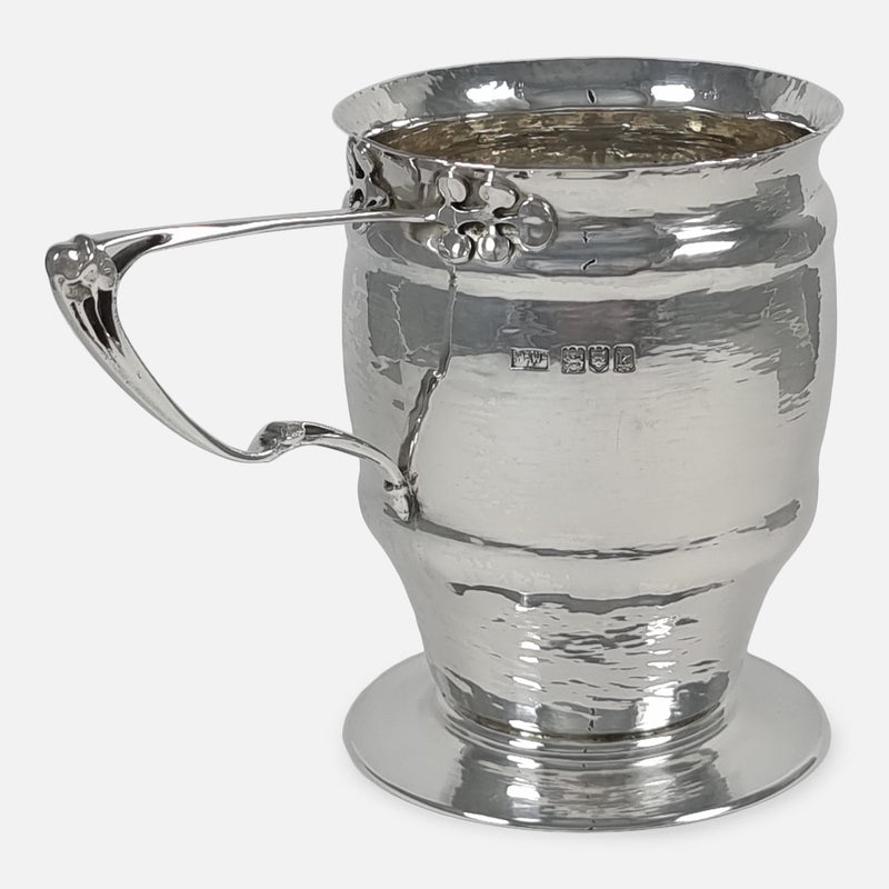 a view of the mug with handle to the left side and facing slightly forward