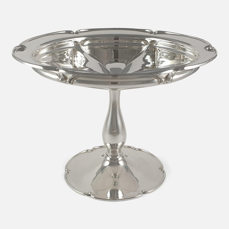 Art Nouveau Sterling Silver Tazza, R & W Sorley, London, 1901 viewed from the front