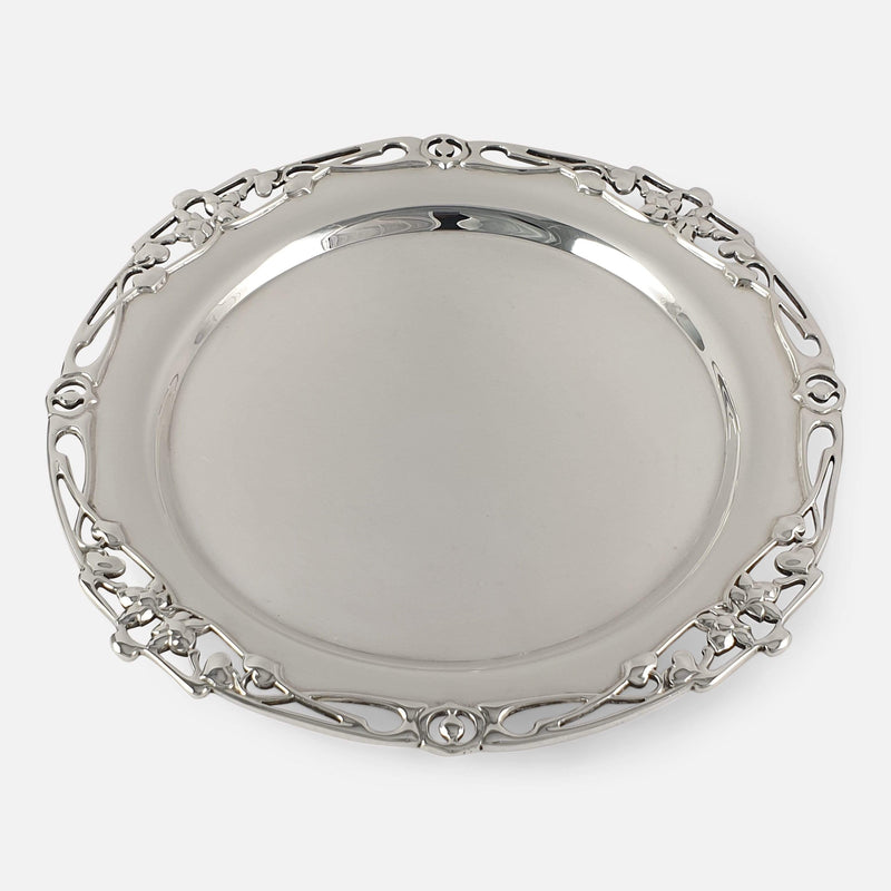 a birds eye view of the antique salver