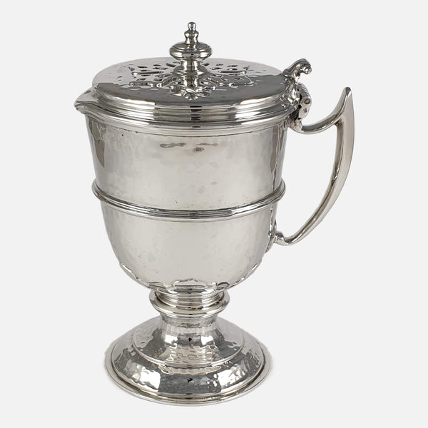 the ewer viewed from the right to include handle