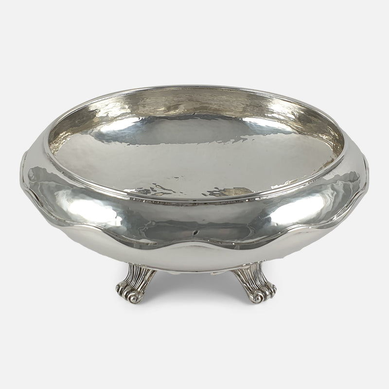 the silver bowl viewed from a raised position