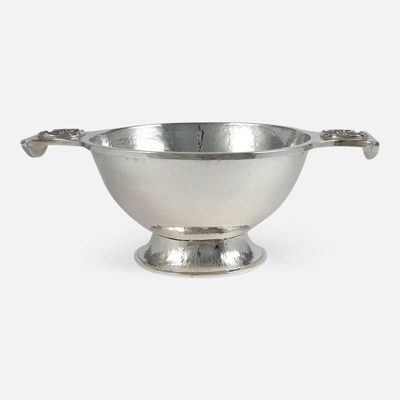 the silver Quaich viewed from a front on position