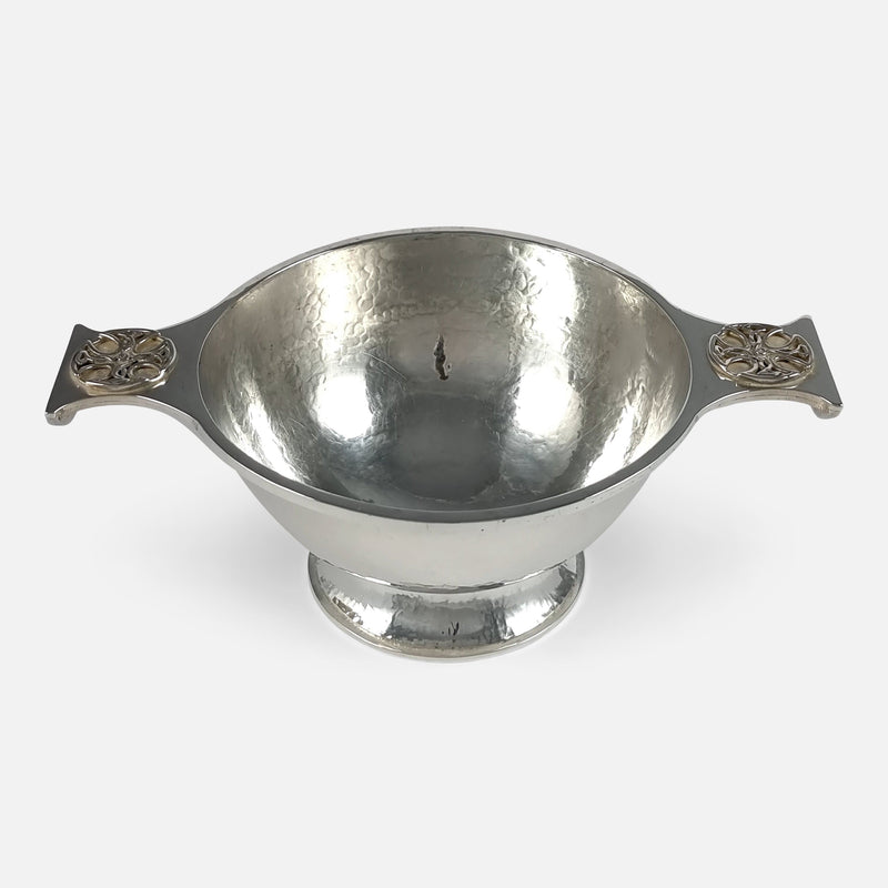 a birds eye view of the silver Quaich