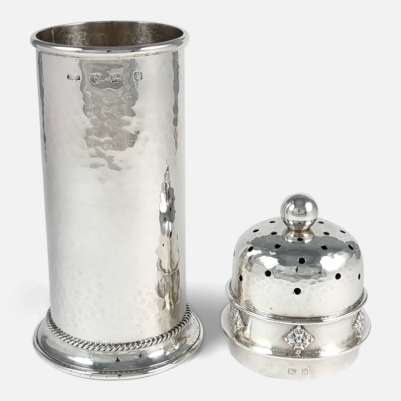 the sugar caster with lid removed and placed side by side