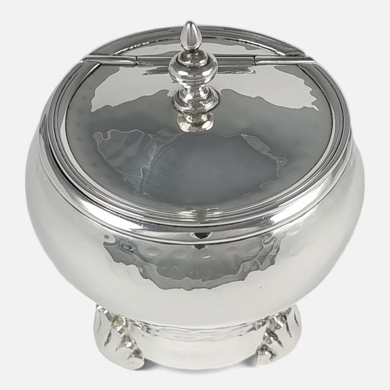 a birds eye view of the tea caddy with lid closed