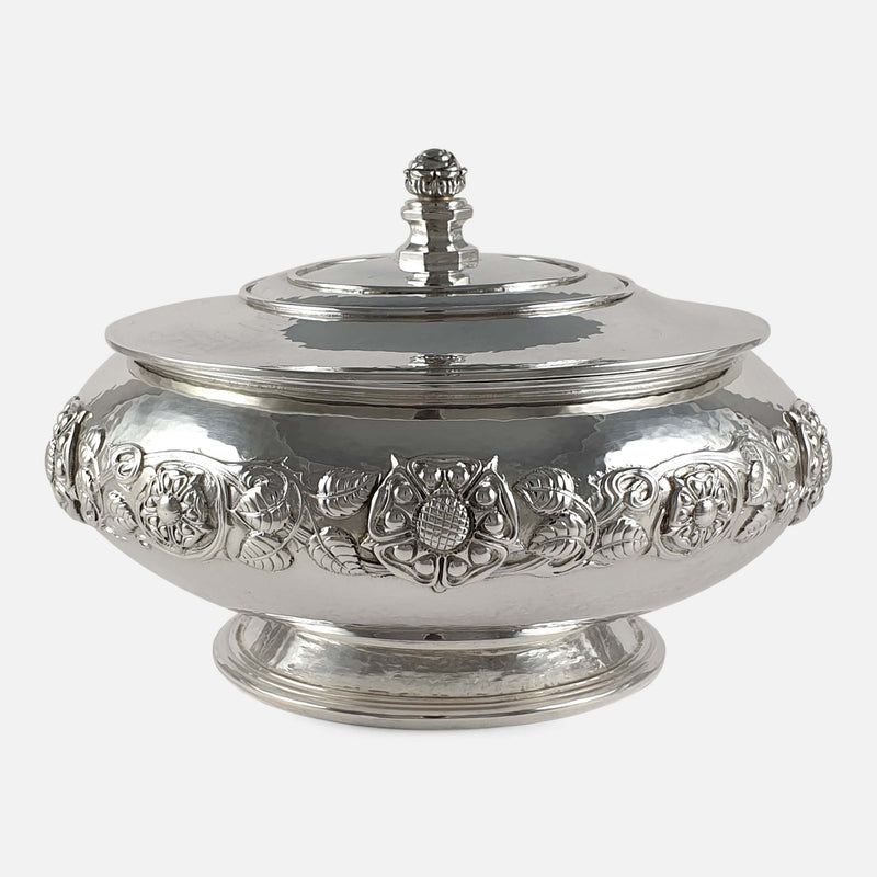 the silver bowl from the back