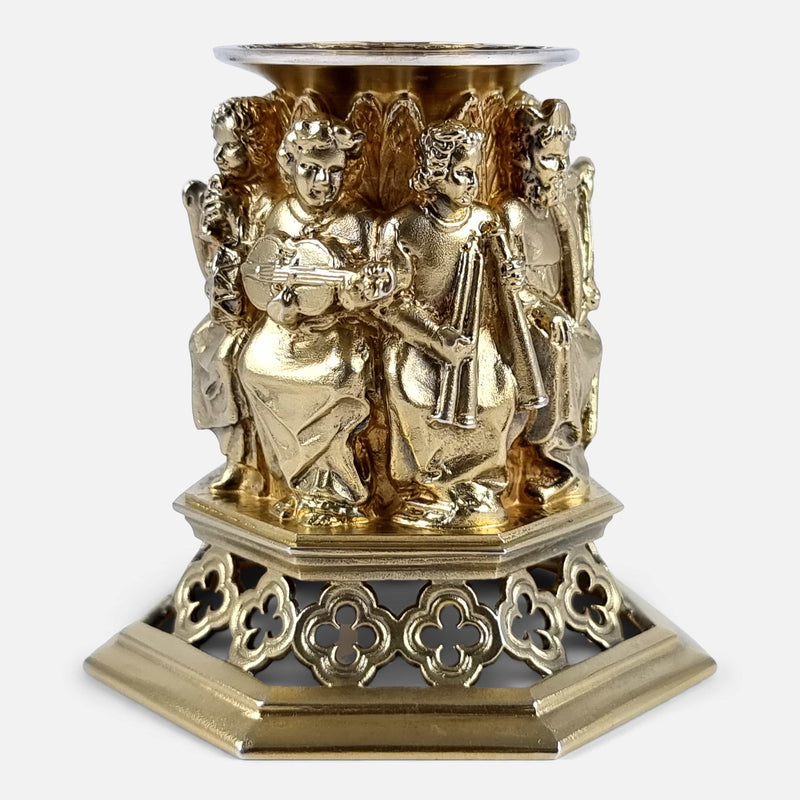 focused on the silver-gilt figures