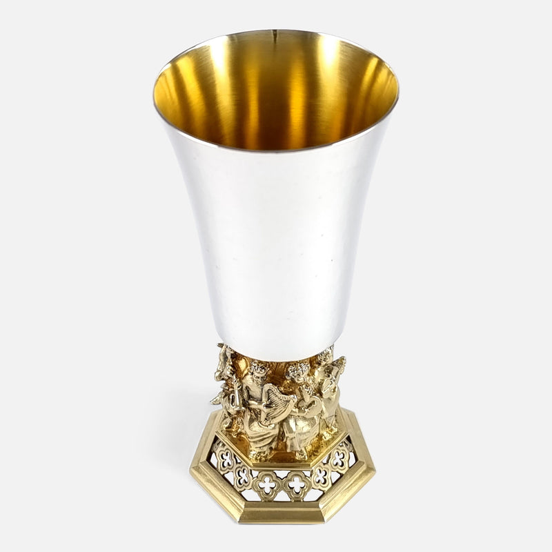 the goblet viewed from a slightly raised position