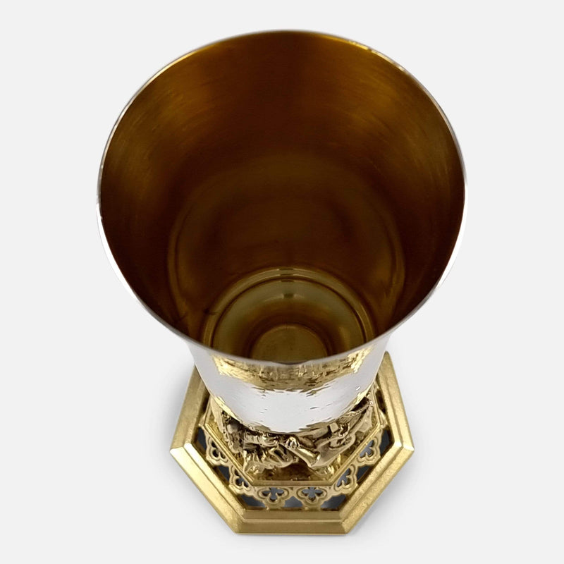 a birds eye view inside the goblet