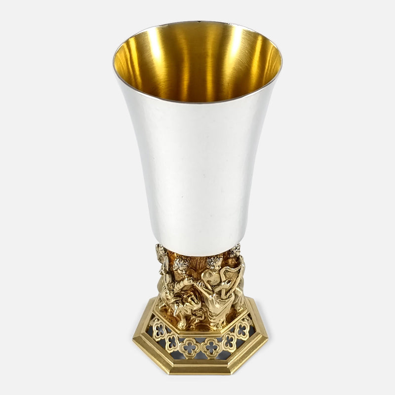 the goblet viewed from a slightly raised position