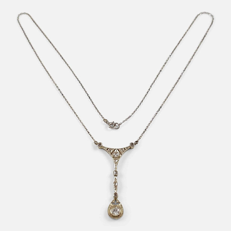 the pendant necklace viewed from the front