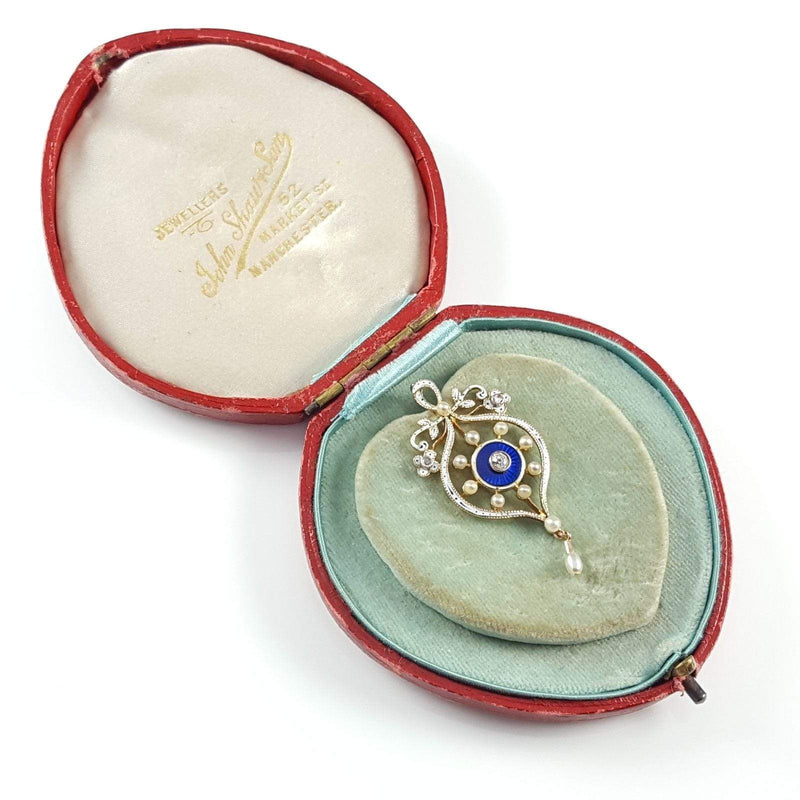 the pendant viewed in its case
