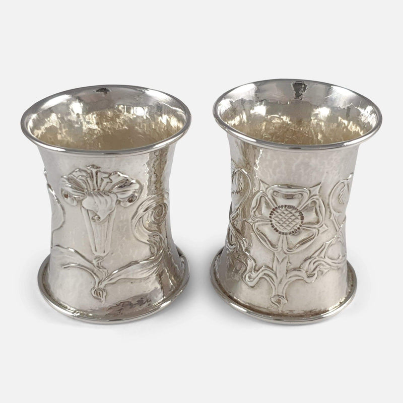 a view from above of the napkin rings