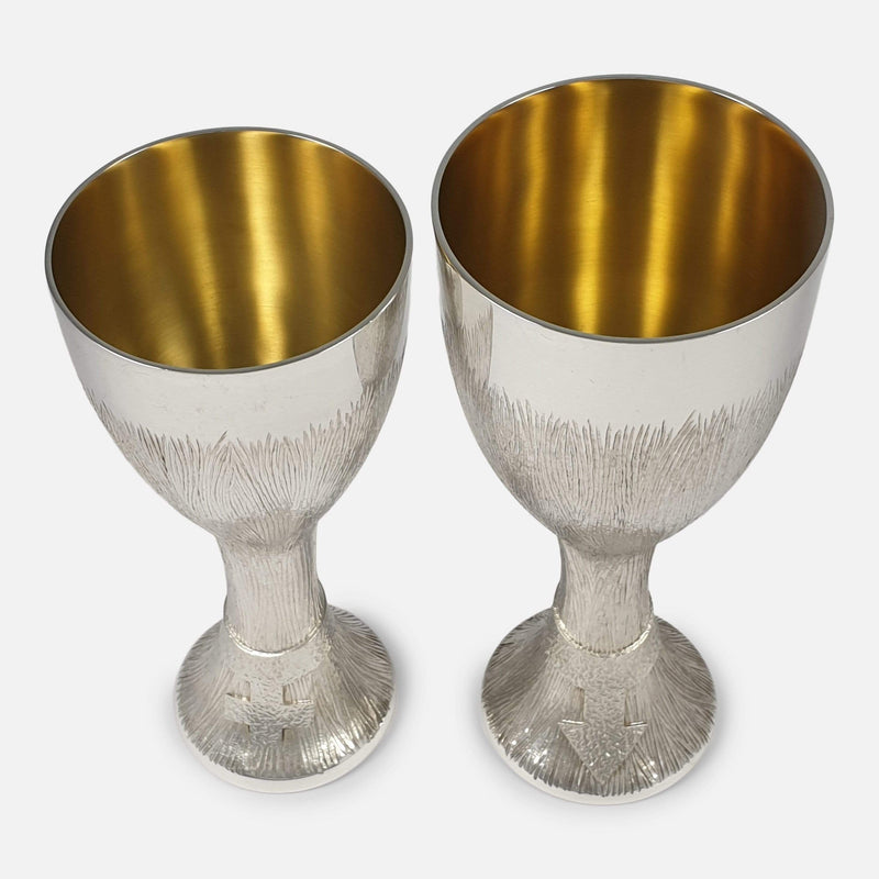 the two cups viewed from a slightly raised position