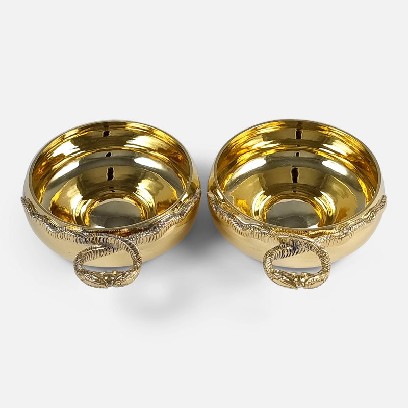 the pair of cups with handles to the forefront
