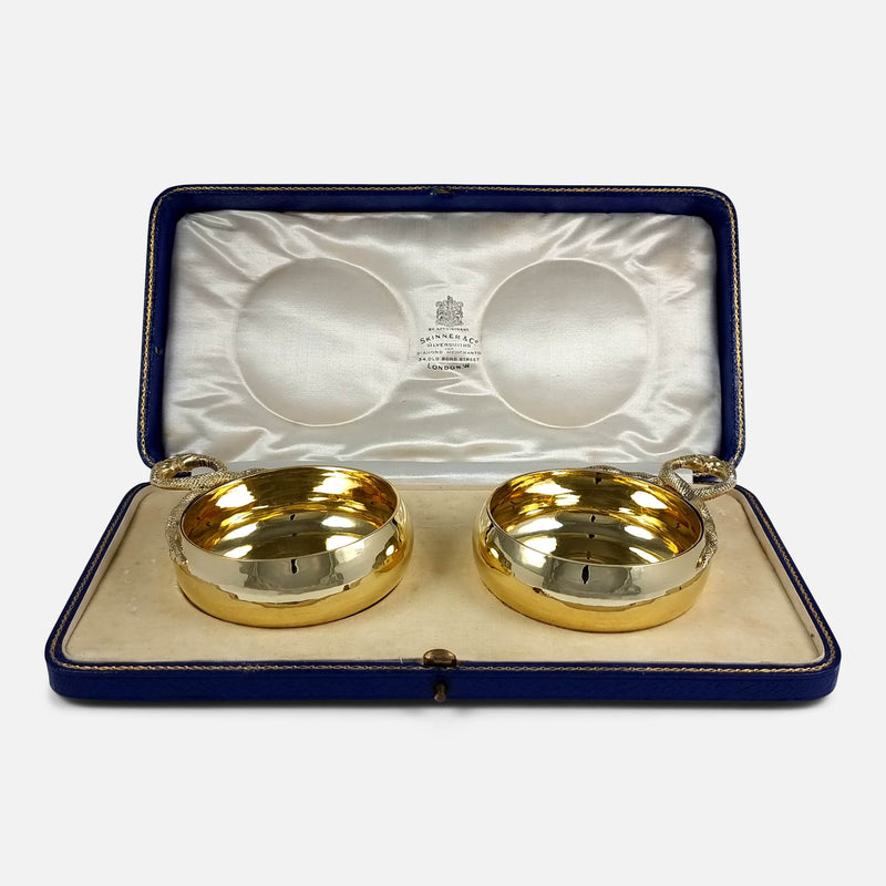 a view of the wine tasters in their case with lid opened