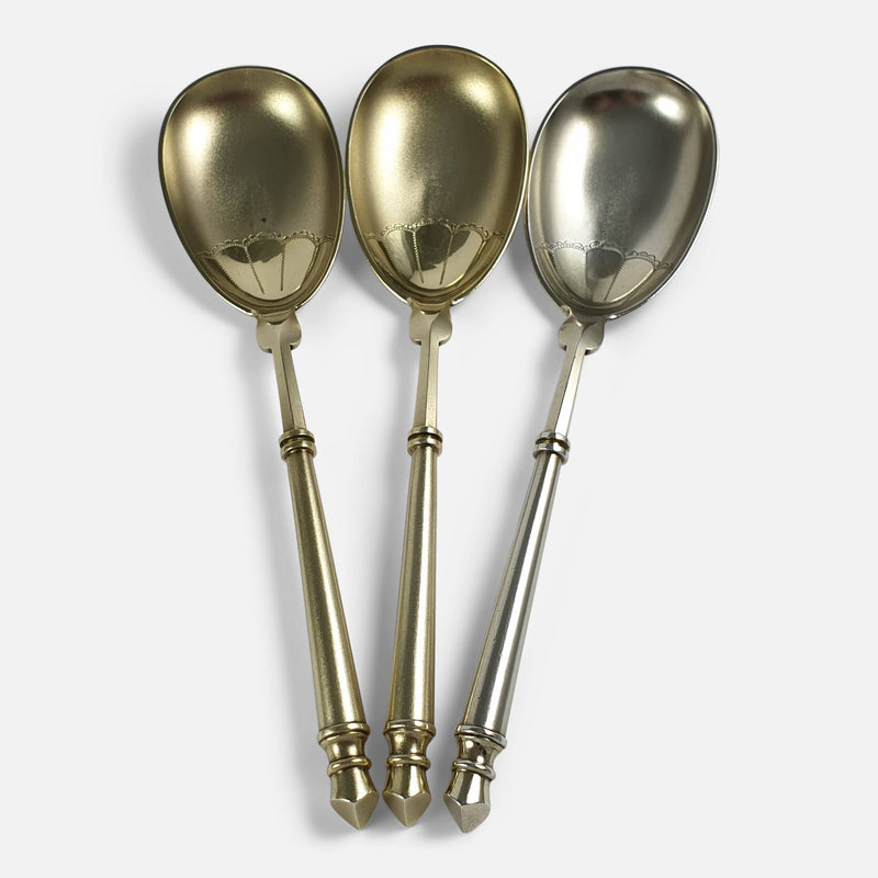 a view of three of the spoons