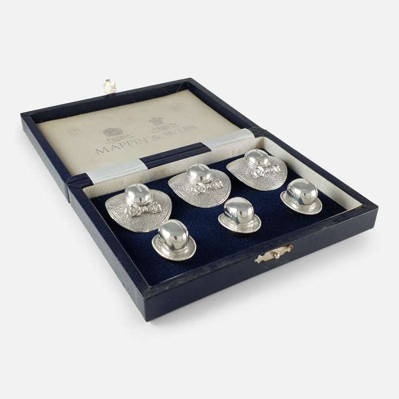 the place card holders with case open