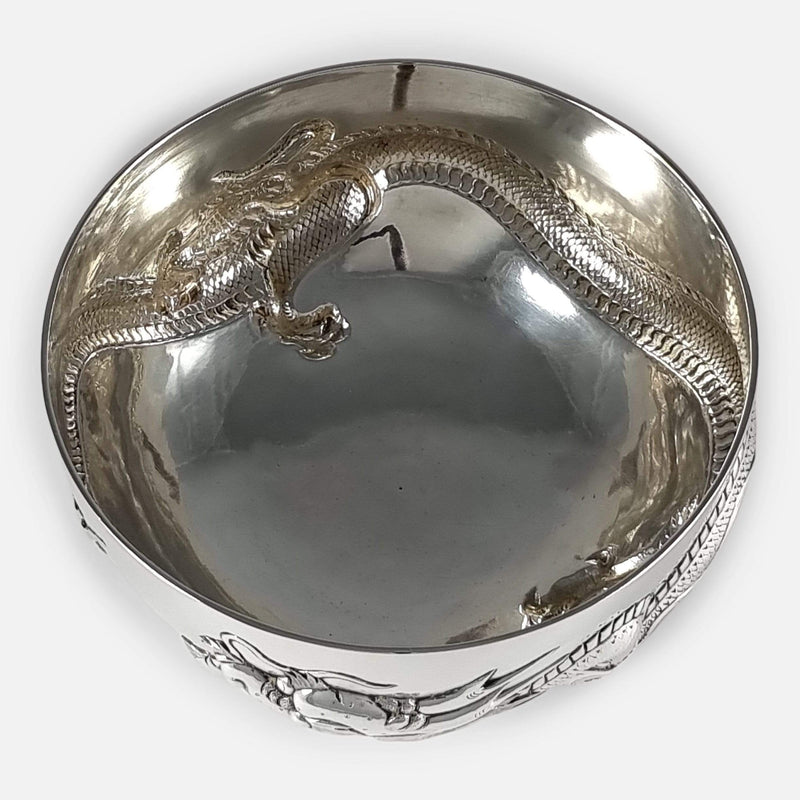 a birds eye view inside the bowl