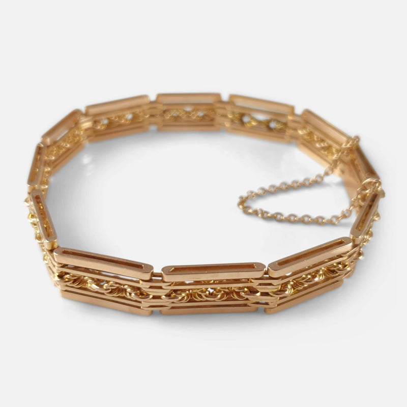 a side on view of the bracelet when fastened