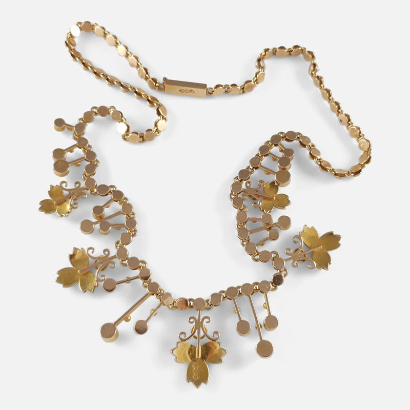 a view of the necklace from the back