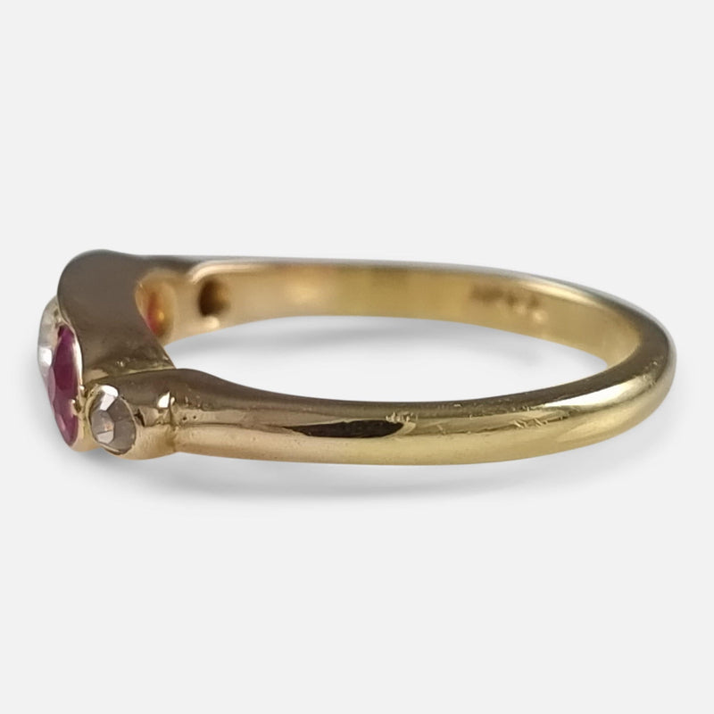 the ring viewed side on