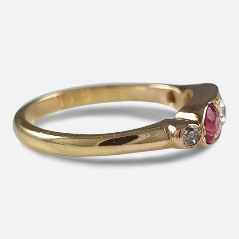 the ring viewed side on