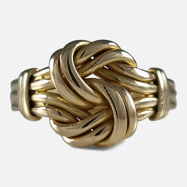 The Edwardian 18ct Gold Knot Ring viewed from the front