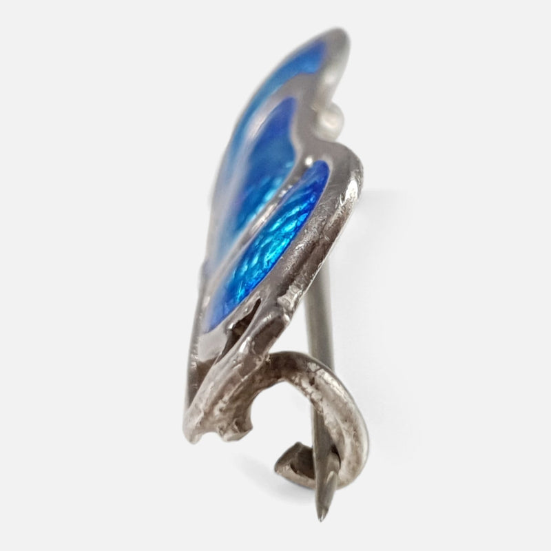 the brooch viewed from the right side on