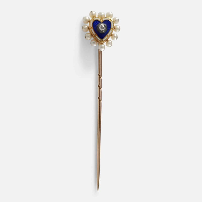 a frontal view of the gold stick pin