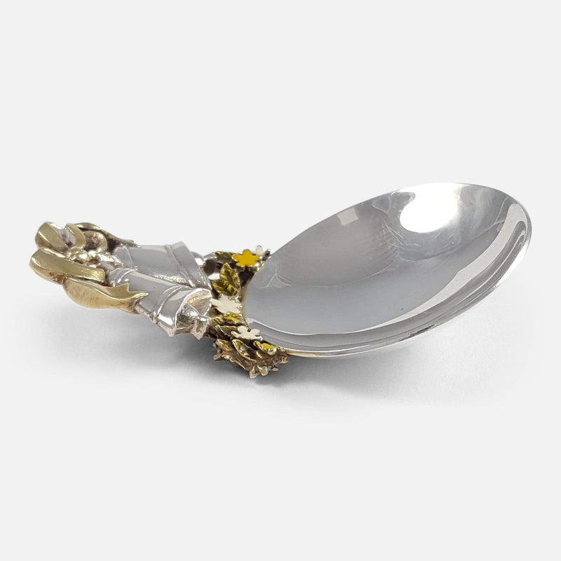 the tea caddy spoon viewed from the left