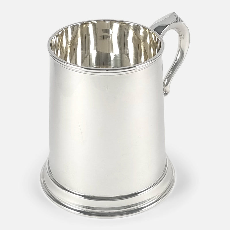 the mug viewed with handle in the background