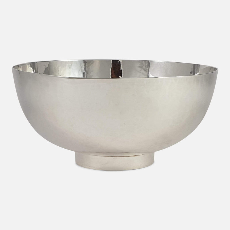the sterling silver bowl viewed from the front