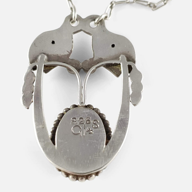 the pendant viewed from the back