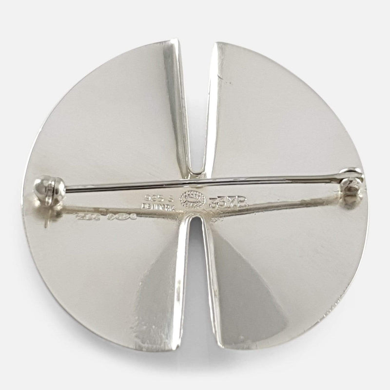 the back of the silver brooch