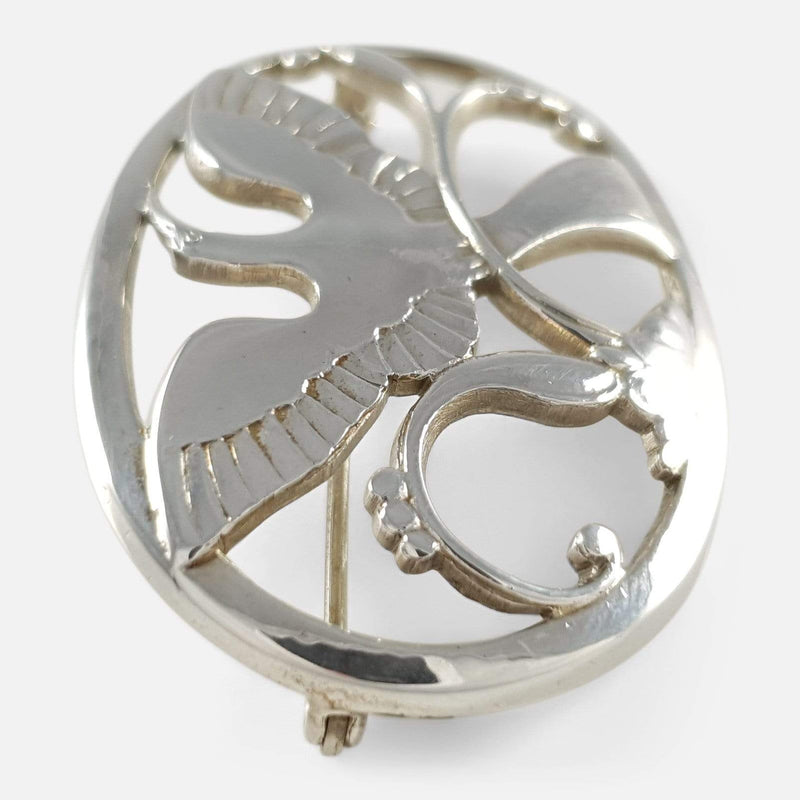a side on view of the brooch
