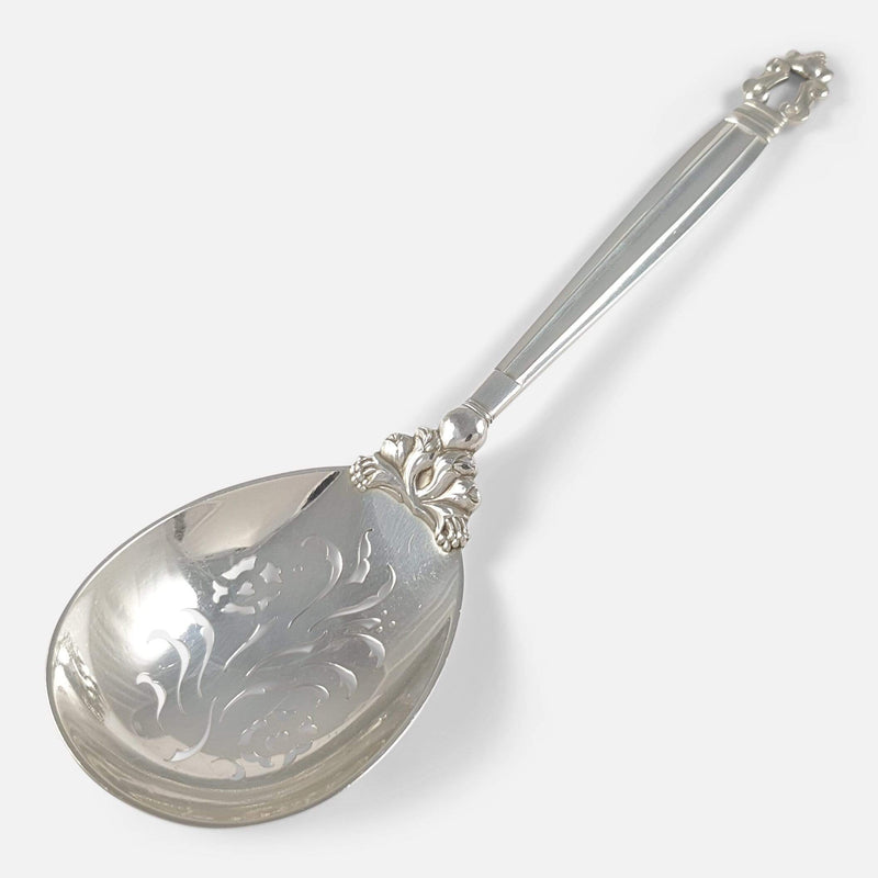 the Berry spoon viewed diagonally with bowl to forefront