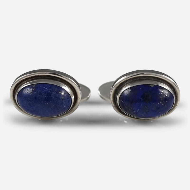 the cufflinks viewed from the front