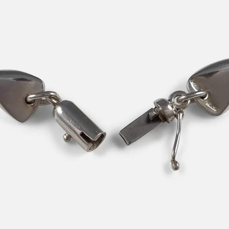focused on the unfastened clasp