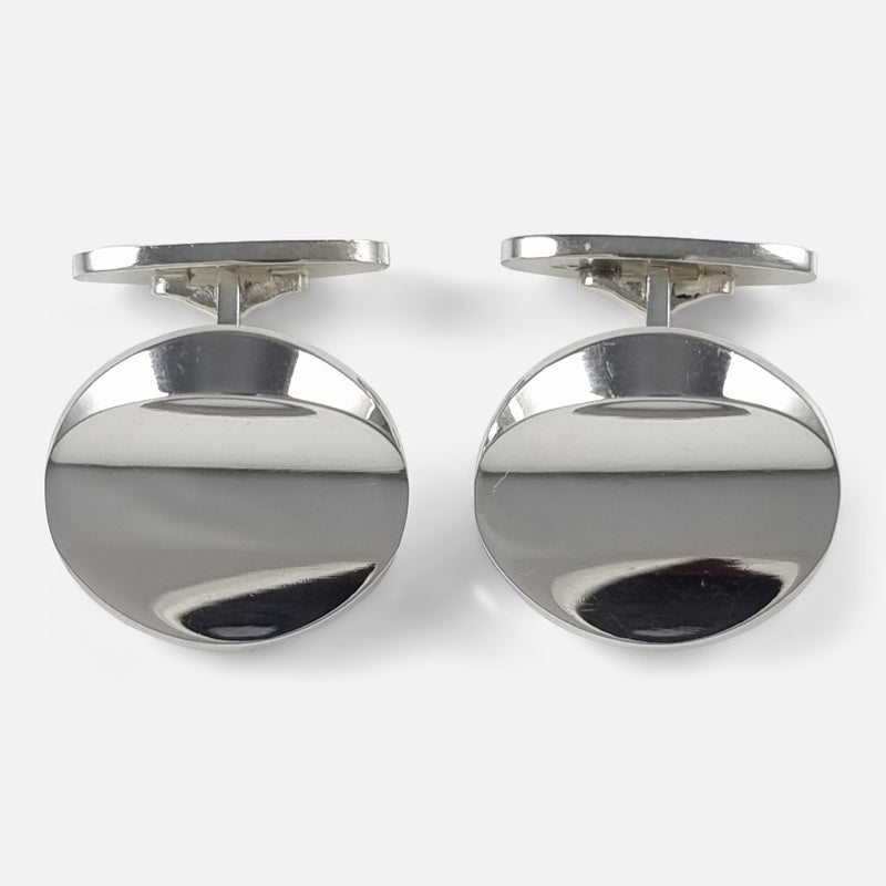 the pair of cufflinks viewed from above