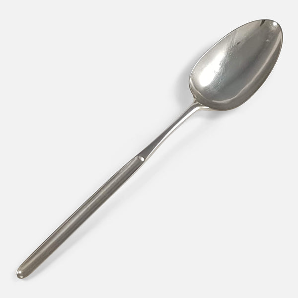 the George II sterling silver marrow scoop viewed diagonally