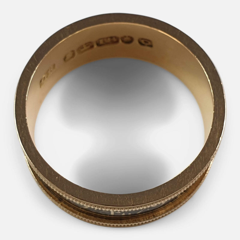 the gold band viewed from above
