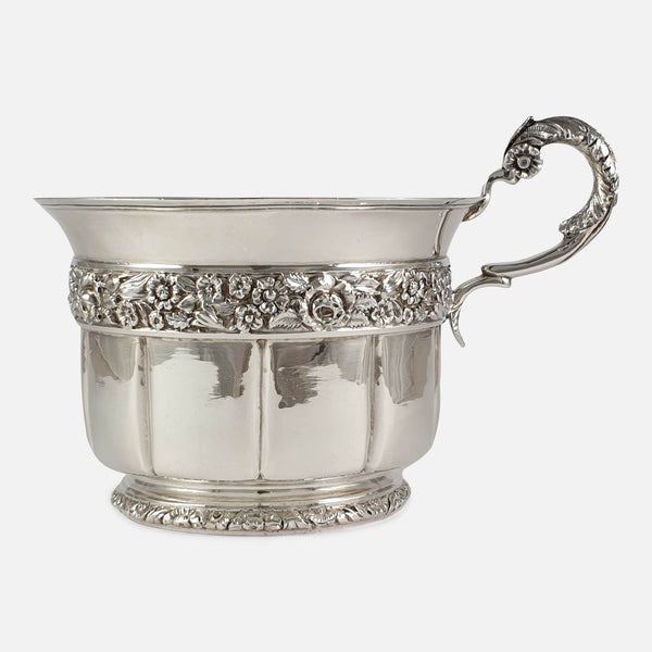 the antique cup viewed from the right