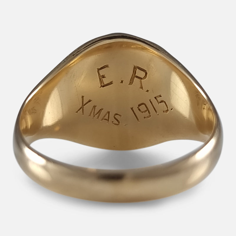 the engraving to the inside of the ring