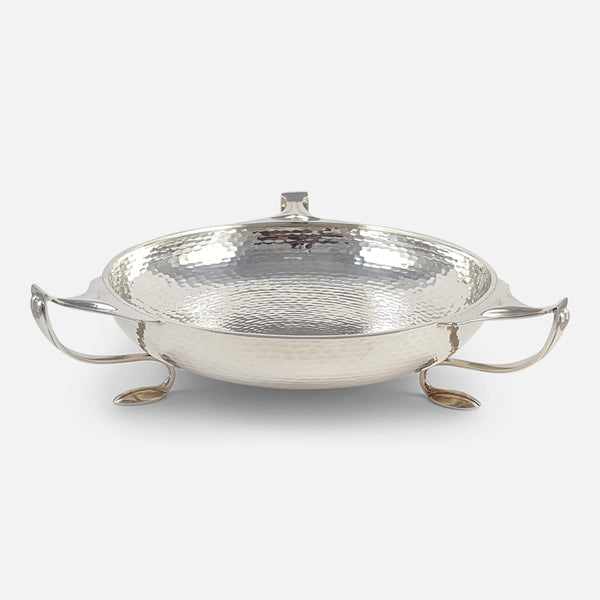 the vintage sterling silver bowl viewed from the front